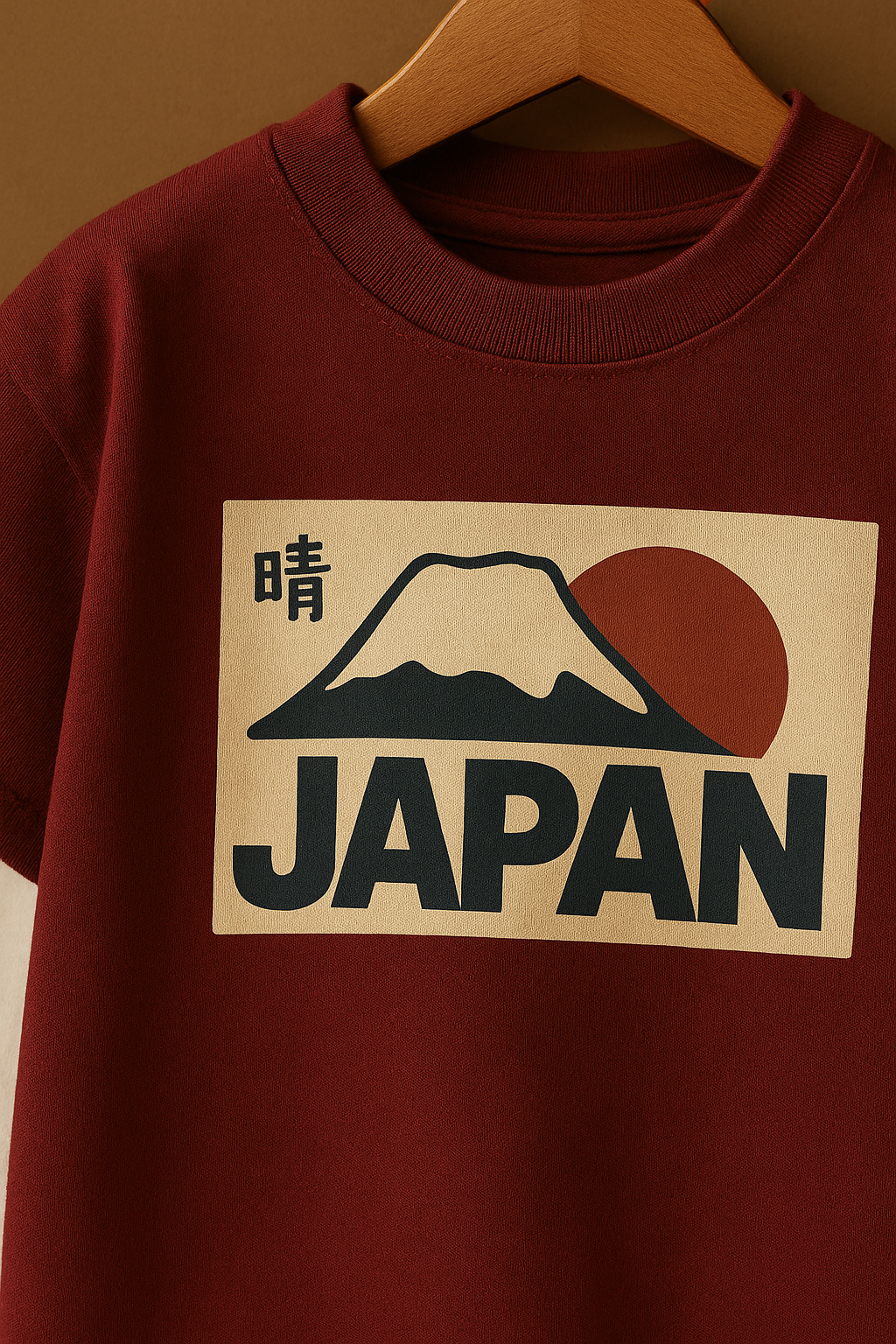The Thugster maroon kids t-shirt featuring Japan graphic for casual street style kids clothing