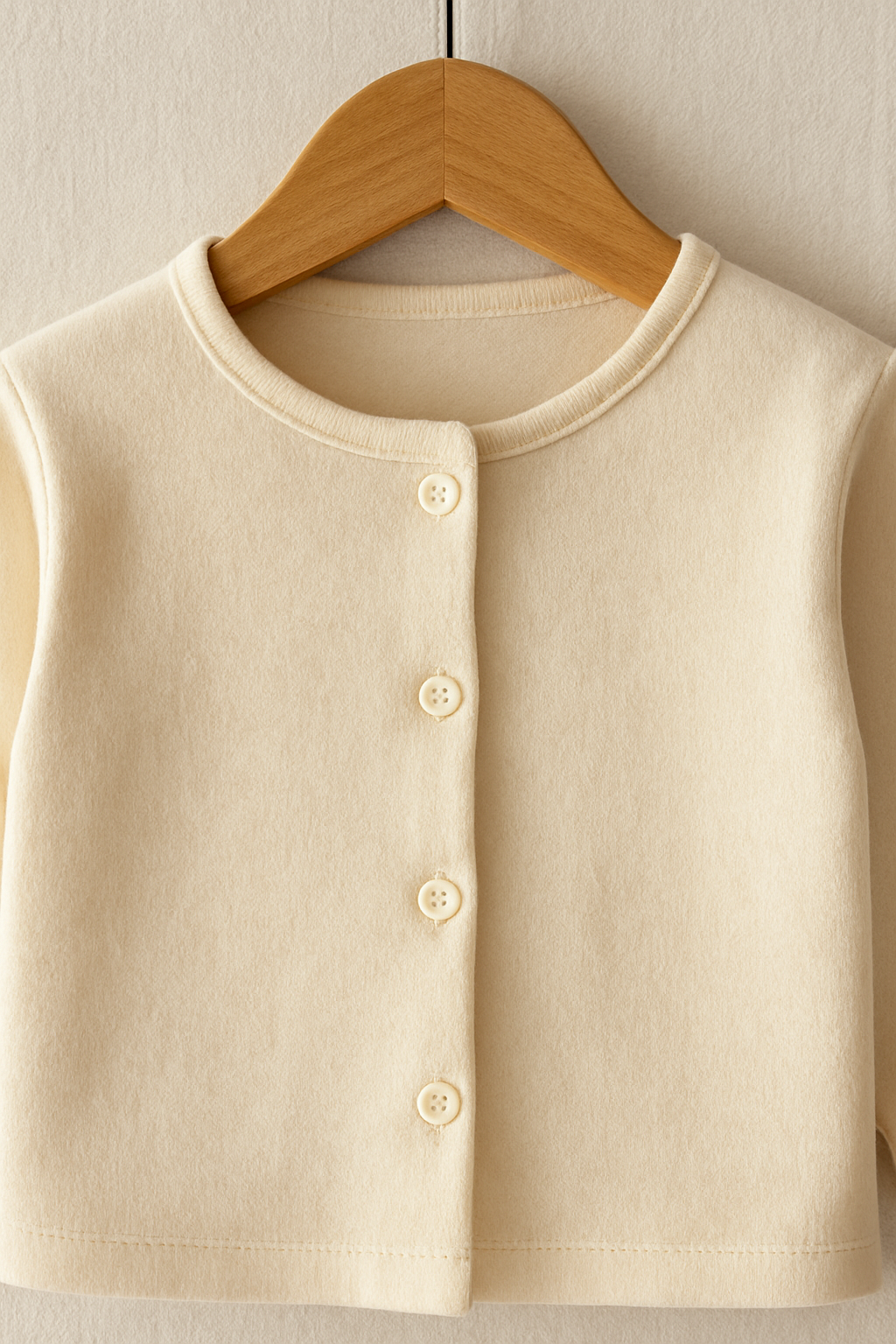 Thugster cream button-up cardigan from the mini muse fashion set for toddlers